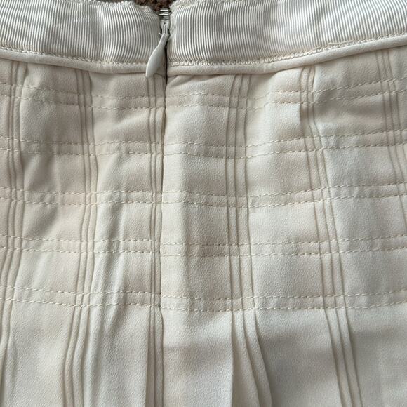 J. Crew | Ivory Stitched Pleated Skirt Size 2 - Picture 4 of 11